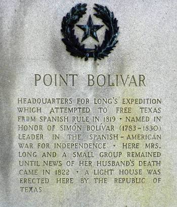 TX- Point Bolivar Centennial Marker