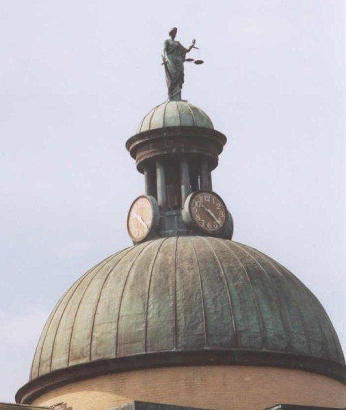 Richmond TX - 1908 Fort Bend County Courthouse dome &  clock tower