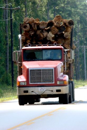 Rye, East Texas - Logging truck
