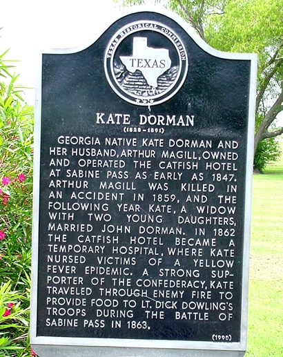 Kate Dorman Historical Marker in Sabine Pass Cemetery