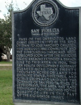 San Perlita Texas Historical Marker 