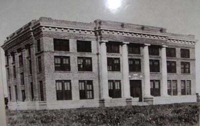 Kenedy County courthouse in original brick, Sarita Texas