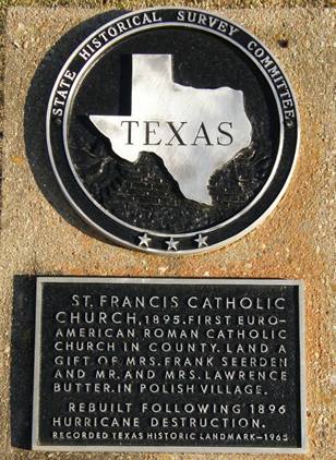 St. Francisville Tx - St. Francis Catholic Church historical marker