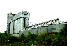 grain elevators, Stowell, Texas