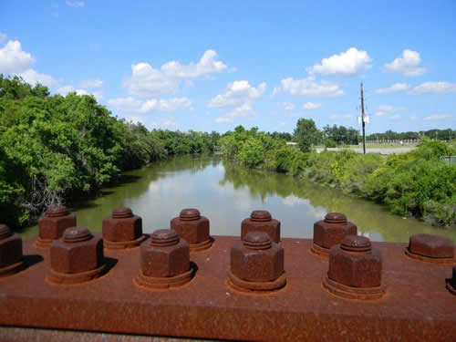 Sugar  Land Texas - View of creek from the bridge 