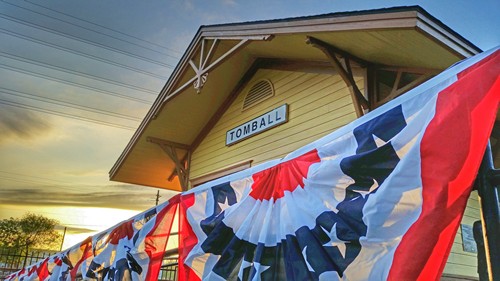 Tomball, Texas depot at sunrise