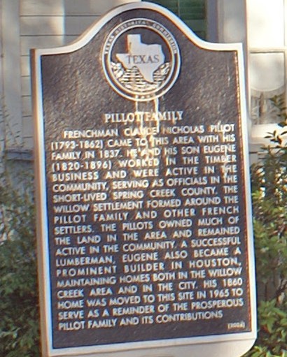 Tomball TX - Pillot Family History Marker 