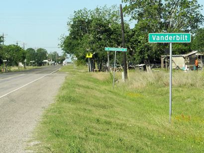 Vanderbilt Tx Road Sign