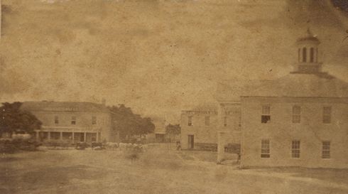 1849 Victoria County Courthouse, Texas old photo