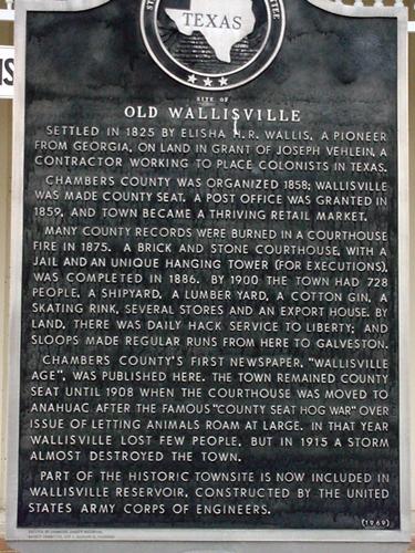 Wallisville TX Marker