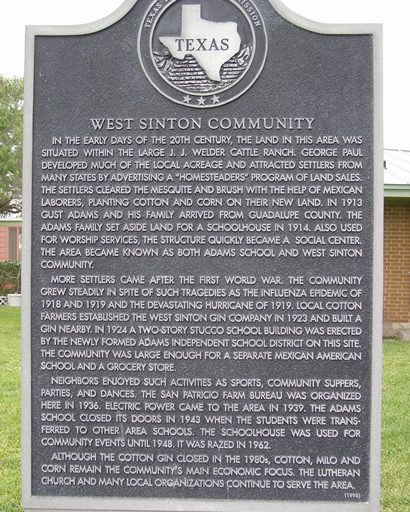 West Sinton TX Historical Marker