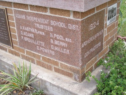 West Sinton TX Monument Cornerstone