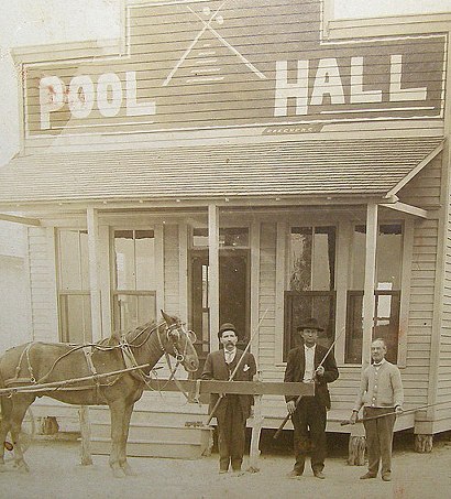 Pool Hall and Players - Refugio County, Woodsboro , Texas  old photo 
