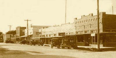 Bertram, Texas street scene 1930s old photo