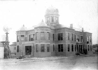 1910 Kinney County Courthouse  near completion in Brackettville Texas