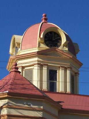 1910  Kinney County Courthouse clock tower, Brackettville TX