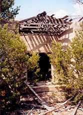 Calf Creek school entrance, Texas 