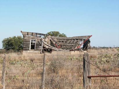 Camp San Saba Texas -collapes house