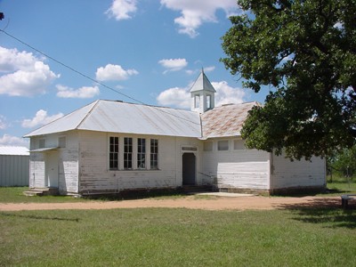 Old schoolhouse in Castell, Texas