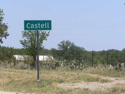 Castell TX City Limit Sign
