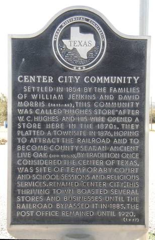 Center City Community Texas Historical Marker