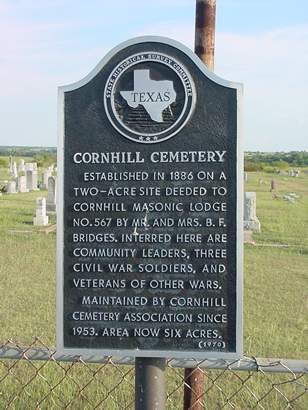 Corn Hill Cemetery marker