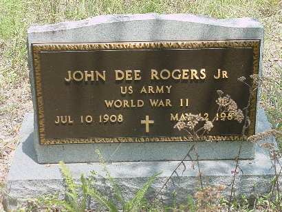 Decker TX Rogers Cemetery John Dee Rogers Jr. WWII