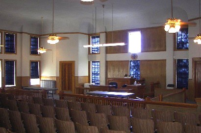 1924 Schleicher County Courthouse district courtroom, Eldorado, TExas