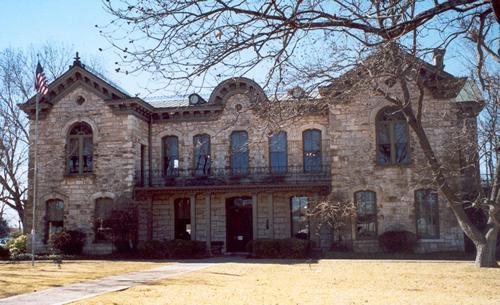 Fredericksburg, Texas - Pioneer Memorial Library,  1882 Gillespie County Courthouse, 1882 Gillespie County courthouse