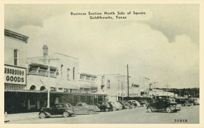Goldwaite, Texas town square old photo