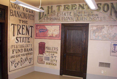 Goldthwaite Texas - Mills County Courthouse basement advertisement