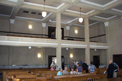 Goldthwaite Texas - Mills County Courthouse courtroom