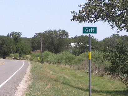 Grit, Texas sign
