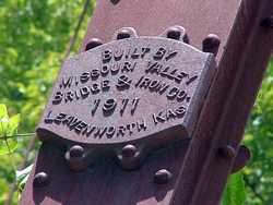 Joppa, Texas iron bridge plate, circa 1911