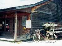Kendalia store front with bicycle