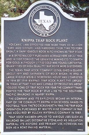 Knippa TX - Knippa Trap Rock Plant  Historical Marker