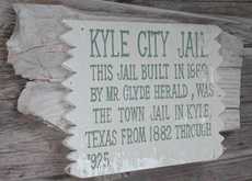 Kyle City Jail sign, Kyle, Texas