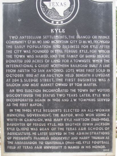 Kyle Texas historical marker