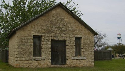 The old Kyle Creamery rock building, Kyle Texas