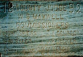 Llano County Courthouse cornerstone, Texas