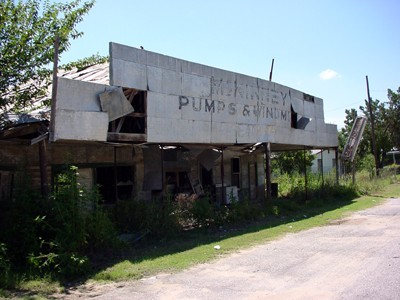 McKinney Windmill and Pump building  in London, Texas