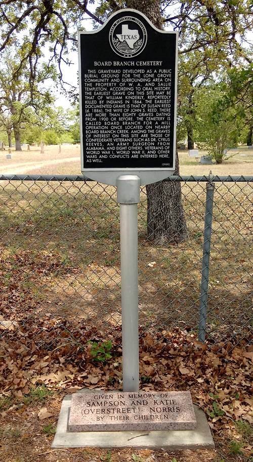 Llano County TX - Lone Grove Board Branch Cemetery