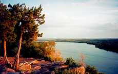 View of the lake near Marble Fall, Texas