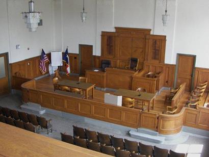 Restored Menard County Courthouse District Courtroom, Menard TX