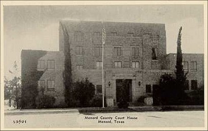 Menard County Courthouse, Menard Texas old photo