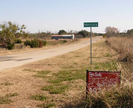 Entering Mercury Texas 