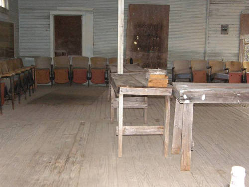 Blanco County, Texas - Peyton Colony  School  interior