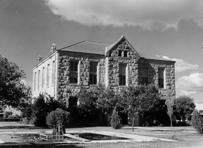 Edwards County Courthouse, Rocksprings, Texas old  photo