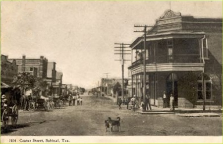 Sabinal, Texas  Center Street 1914 postcard