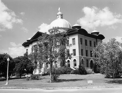 Hays County Courthouse, San Marcos, Texas old photo